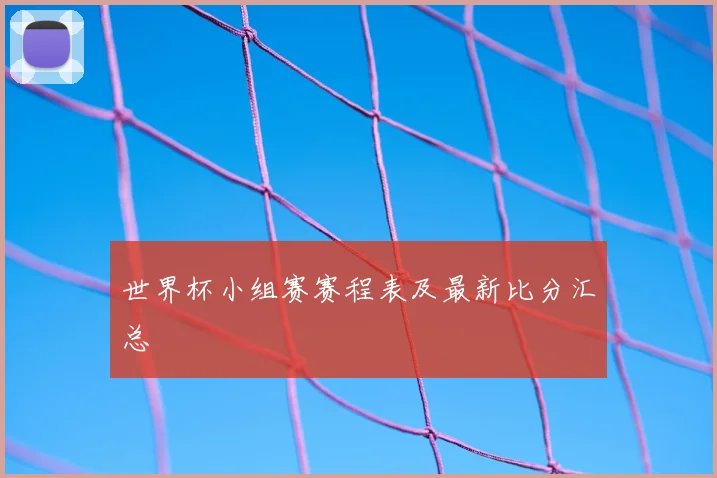 世界杯小组赛赛程表及最新比分汇总